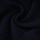 Fern Navy Blue Satin Panel Knit Midi Dress