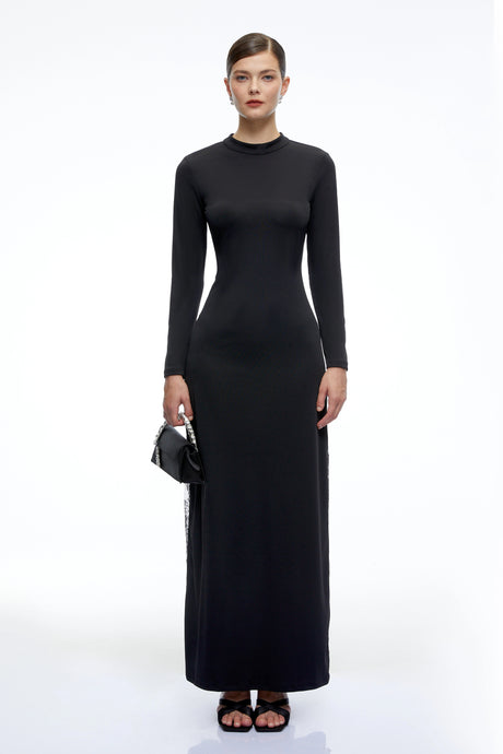Jenna Maxi Dress Black Floral Lace