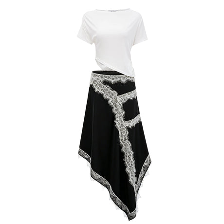 Georgia Maxi Dress Block Gathered Lace Panel