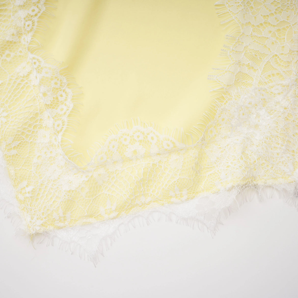 Fiamma Yellow Gathered Lace Panel Maxi Dress