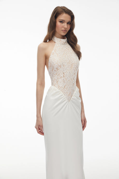 Sloan Maxi Dress White Floral Lace