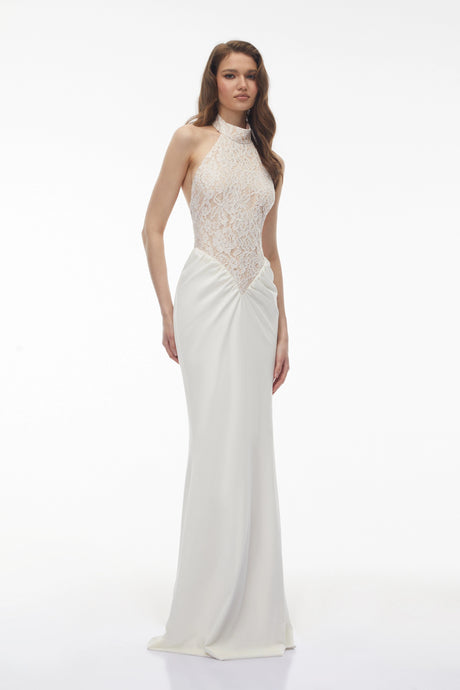 Sloan Maxi Dress White Floral Lace
