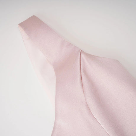 Emanuela Maxi Dress Pink Satin Square Neck