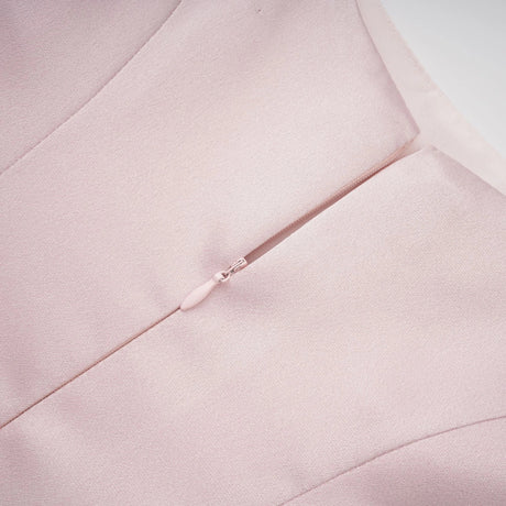 Emanuela Maxi Dress Pink Satin Square Neck