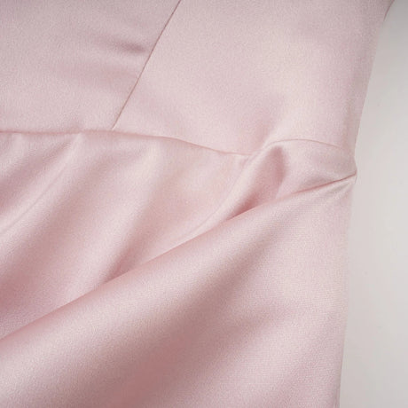 Emanuela Maxi Dress Pink Satin Square Neck