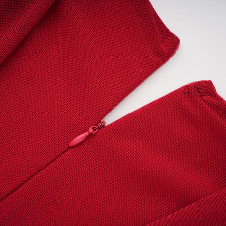 Sienna Red Asymmetrical Draped Maxi Gown