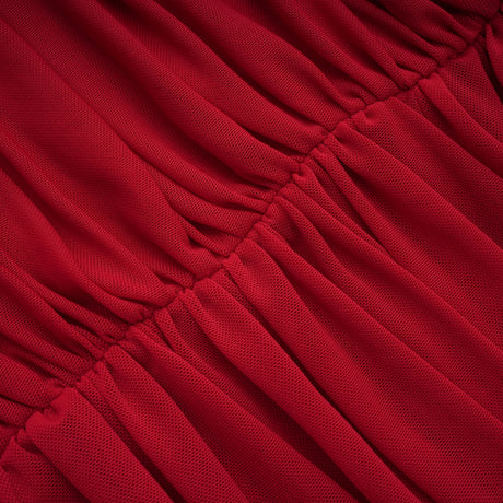 Sienna Red Asymmetrical Draped Maxi Gown