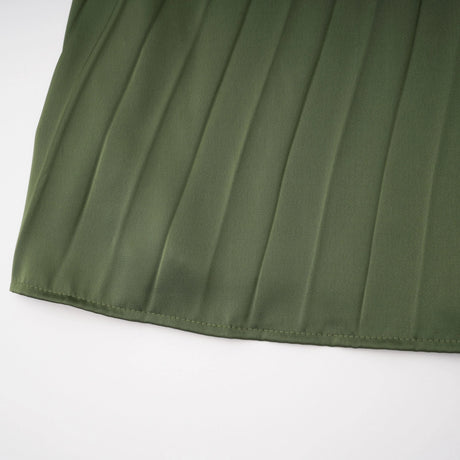 Aida Maxi Dress Emerald Green One Shoulder Pleated