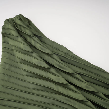 Aida Maxi Dress Emerald Green One Shoulder Pleated