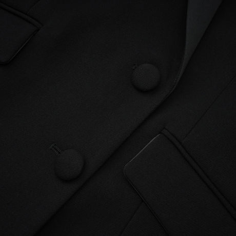 Fortunata Mini Dress Black Blazer with Satin Panels
