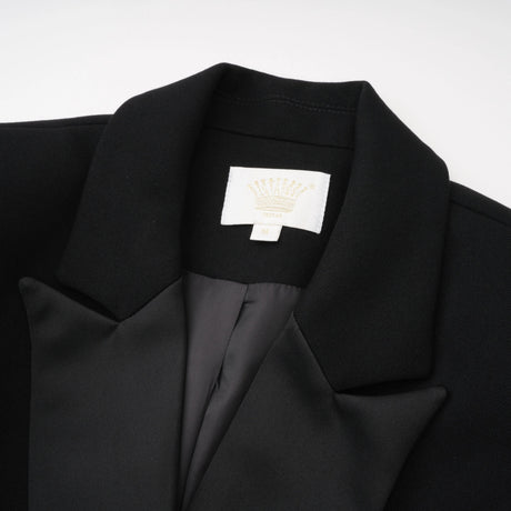 Fortunata Mini Dress Black Blazer with Satin Panels