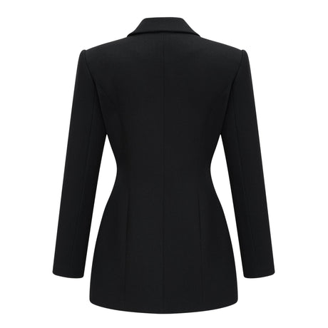 Fortunata Mini Dress Black Blazer with Satin Panels