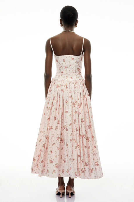 Mirella Maxi Dress Pink Floral Print