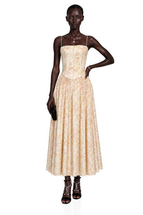 Adriana Maxi Dress Yellow Floral Print