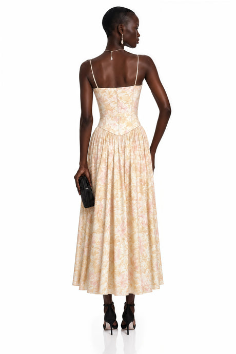 Adriana Maxi Dress Yellow Floral Print