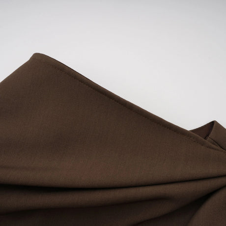 Isabella Mini Dress Brown Asymmetrical Gathered