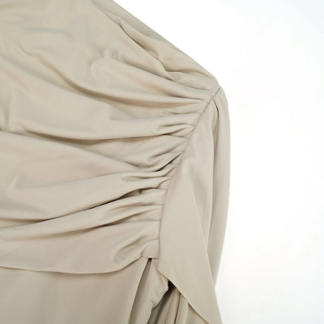 Mariuccia Maxi Dress Neutrals Ribbon-design Draped