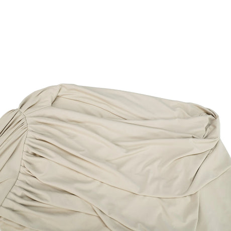 Mariuccia Maxi Dress Neutrals Ribbon-design Draped