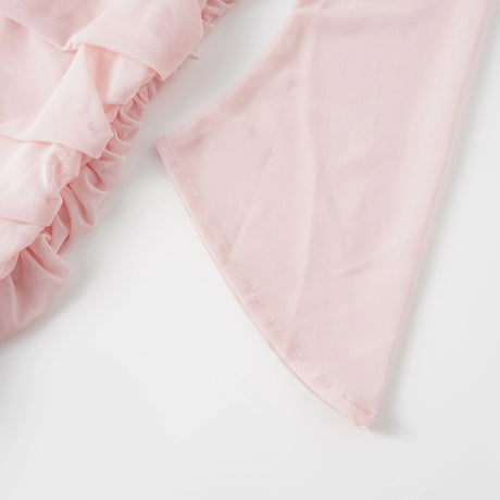 Piera Maxi Dress Pink Asymmetrical Ruched Mesh