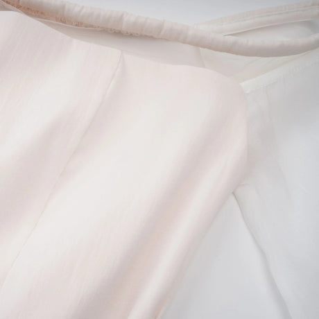 Felicita Midi Dress White Gathered Crepe