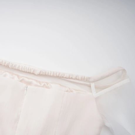 Raegan Midi Dress White Gathered Crepe