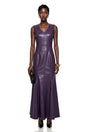 Gemma Purple VNeck Fishtail Maxi Dress
