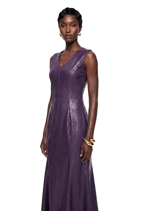 Blair Maxi Dress Purple V-Neck Fishtail