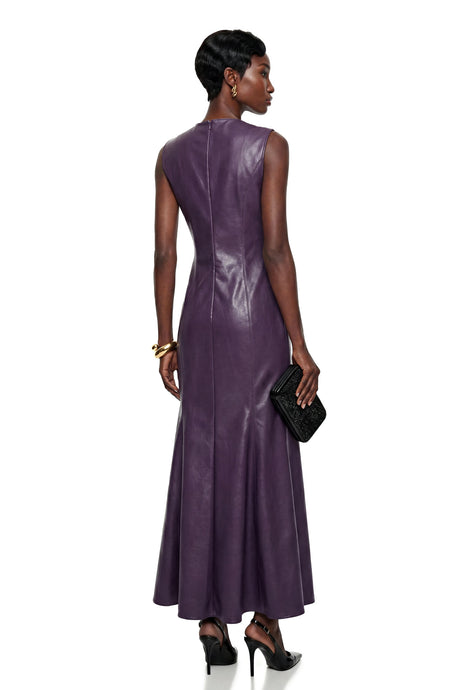 Blair Maxi Dress Purple V-Neck Fishtail