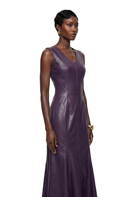 Blair Maxi Dress Purple V-Neck Fishtail