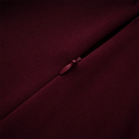 Georgiana Burgundy Lace Panel Flared Maxi Gown