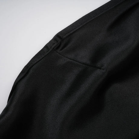 Ginevra black halterneck fauxpearl satin maxi dress