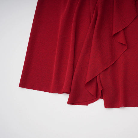 Melissa Midi Dress Red V-Neck Ruched with Half Sleeves