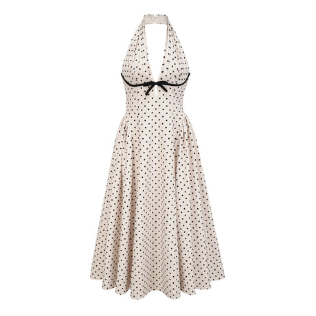 Camilla Midi Dress White Polka Dot