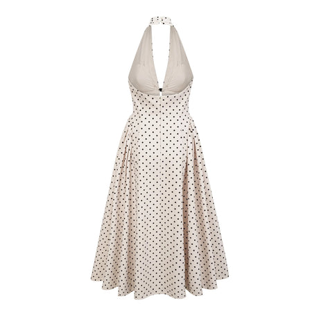 Camilla Midi Dress White Polka Dot