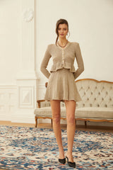 Grażyna Gold Lurex Knit Mini Dress