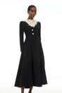 Greta Color Block Sequin 3D Petal Midi Dress