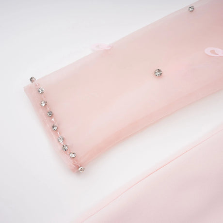 Cynthia Pink Flared Embellished Maxi Gown