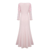 Gunnel Pink Flared Embellished Maxi Gown