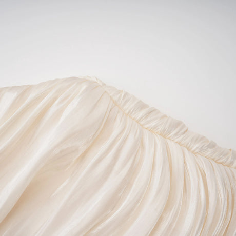 Caterinella Maxi Dress Neutral Ruched Cape Ruffled