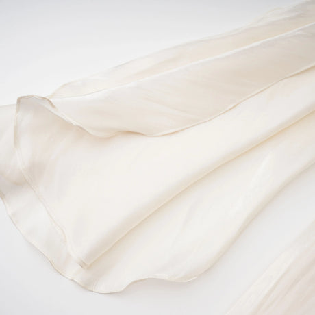 Gustave Neutral Ruched Cape Ruffled Maxi Dress