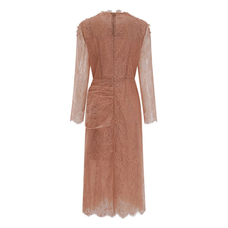 Rowan Midi Dress Caramel Twisted Floral Lace