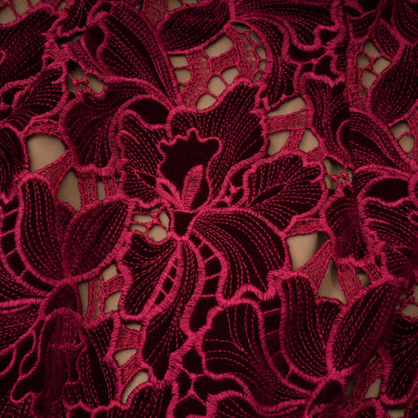 Ainsley Midi Dress Red Floral Embroidered