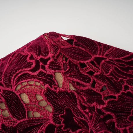 Ainsley Midi Dress Red Floral Embroidered