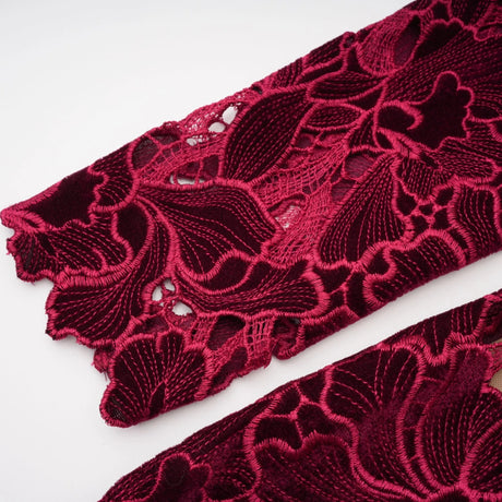 Ilaria Mini Dress Red Floral Embroidered