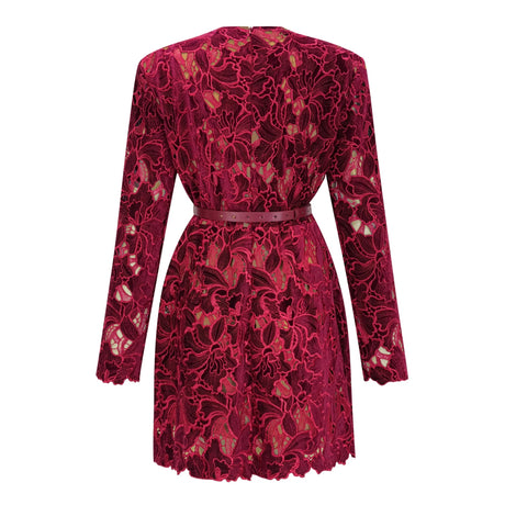 Mariateresa Mini Dress Red Floral Embroidered