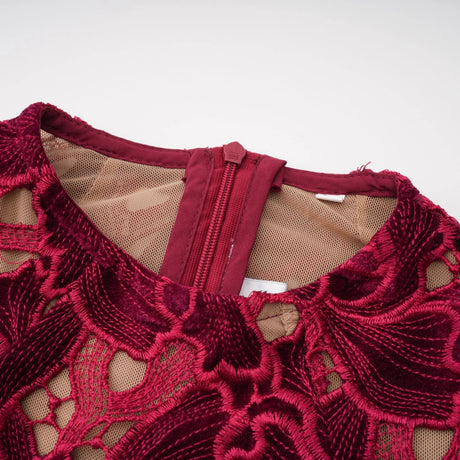 Mariateresa Mini Dress Red Floral Embroidered