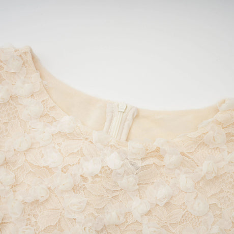 Letizia Maxi Dress Neutral Tiered Floral Lace