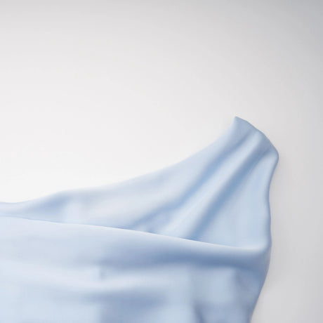 Kaylie Maxi Dress Blue One Shoulder Satin