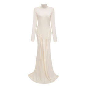 Harriet White Cut Out Ruched Maxi Dress