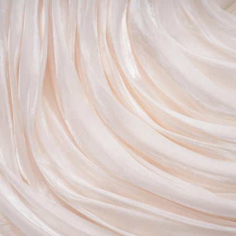 Makayla Maxi Dress Cream Glossy Ruched Cape